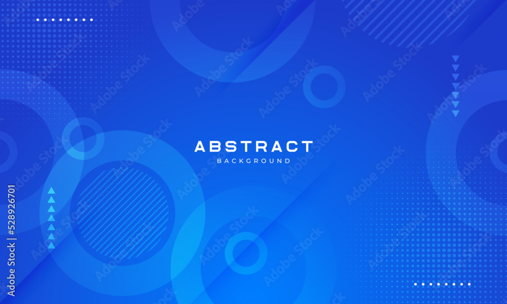 Wall mural modern blue geometric background with circle element. vector illustration