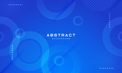 Modern blue geometric background with circle element. Vector illustration - obrazy, fototapety, plakaty