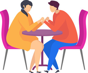 Couples in love. Romantic meeting on the street.