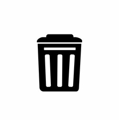 Trash can icon illustration, trash can icon isolated on white background