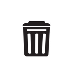 Trash can icon illustration, trash can icon isolated on white background