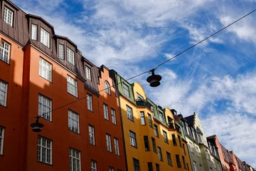 Schilderijen op glas Apartment buildings in Stockholm, Sweden © Mark