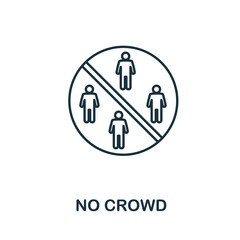 No Crowd icon. Simple element from new normality collection. Filled monochrome No Crowd icon for templates, infographics and banners