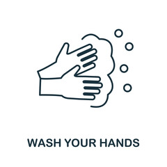 Wash Your Hands icon. Simple element from new normality collection. Filled monochrome Wash Your Hands icon for templates, infographics and banners