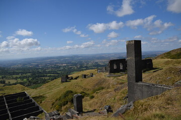 the abandoned quarry at the top of Clee hill
