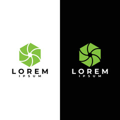 green bloom logo vector design illustration