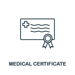 Medical Certificate icon. Simple element from new normality collection. Filled monochrome Medical Certificate icon for templates, infographics and banners