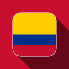 Colombia flag, official colors. Vector illustration.
