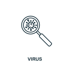 Virus icon. Simple element from new normality collection. Filled monochrome Virus icon for templates, infographics and banners