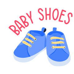 Trendy flat sticker of baby shoes 