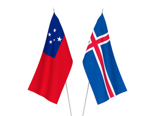 Iceland and Independent State of Samoa flags