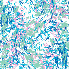 Fantasy messy freehand doodle geometric shapes seamless pattern. Infinity ditsy scribble abstract card, layout. Creative background. Textile, fabric, wrapping paper.