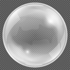 Air bubble. Transparent water soap foam mockup