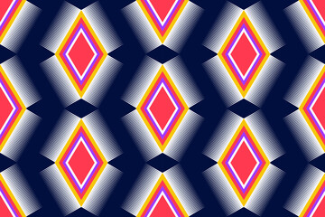 beautiful ethnic abstract art. Ikat seamless pattern in tribal, folk embroidery, Mexican style.Aztec geometric art ornament print. Design for carpet, wallpaper, clothing, wrapping.