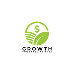 growth logo vector design template illustration