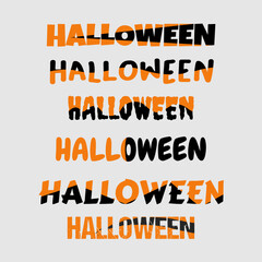 Happy Halloween Vector Typography Labels 