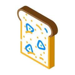 bread garlic isometric icon vector. bread garlic sign. isolated symbol illustration