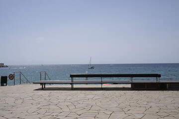 Fototapeta na wymiar Quiet moment at the Costa Brava coastline in Spain