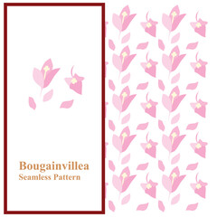 Bougainvillea Seamless Pattern printable