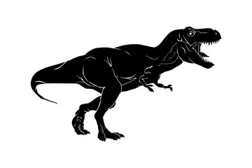 Obraz na płótnie Canvas tyrannosaurus silhouette