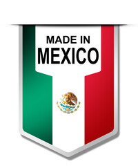 Made in Mexico word on hanging banner