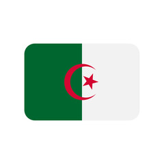 Algeria vector flag isolated on white background