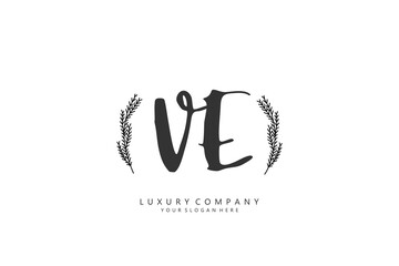 Fototapeta premium ME Initial handwriting or handwritten logo for identity. Logo with signature and hand drawn style.