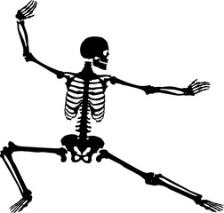 Kung-fu skeleton.
