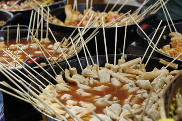 Japanese street food sold at a night market