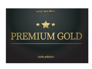 vector text effect editable gold