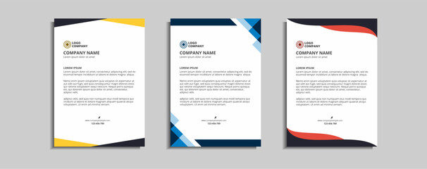 modern corporate letterhead template design
