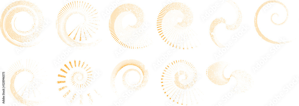 Wall mural grunge lines in circle form . spiral vector illustration .textured round logo . design element . abs