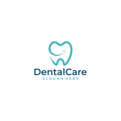 dental care logo vector illustration - obrazy, fototapety, plakaty