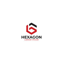 abstract hexagon logo vector illustration