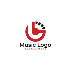 music logo vector design illustration