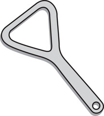 close up of bottle opener  on white background 