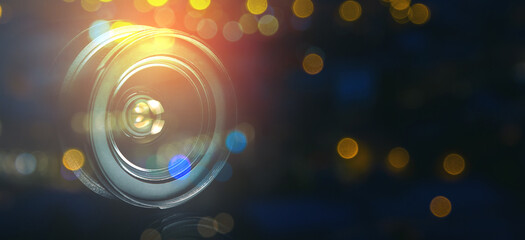 Close-up digital single lens reflex camera - obrazy, fototapety, plakaty