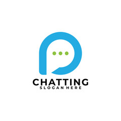 talk or chatting logo vector illustration