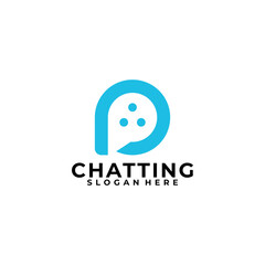 talk or chatting logo vector illustration