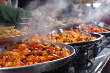 street food sold at a night market