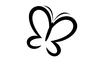 black butterfly silhouette logo