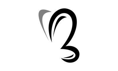 icon butterfly vector logo