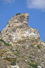 the coast of cagliari with rock formations - sardinia italy.