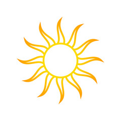 the sun shines bright design vector illustration isolated on white background.
