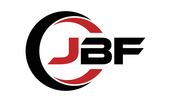 JBF three letter swoosh logo design vector template | monogram logo | abstract logo | wordmark logo | letter mark logo | business logo | brand logo | flat logo | minimalist logo | text | word | symbol