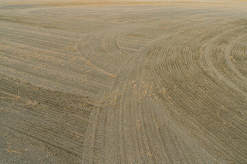 Naklejka premium 綺麗に均されたグラウンド