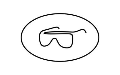 glasses icon. optics thin line logo. amazing art. eye protection and health. vector illustration isolate