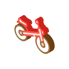 bicycle kid leisure isometric icon vector. bicycle kid leisure sign. isolated symbol illustration