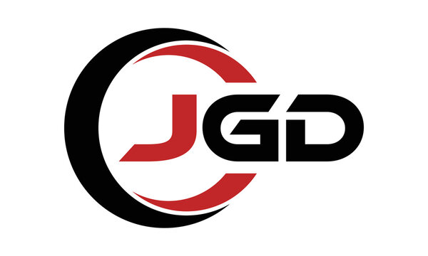 JGD three letter swoosh logo design vector template | monogram logo | abstract logo | wordmark logo | letter mark logo | business logo | brand logo | flat logo | minimalist logo | text | word | symbol