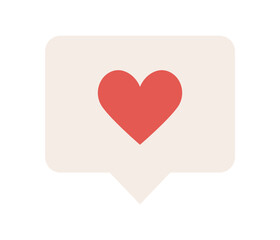Like heart icon. Like notification sign. Social media concept. Vector flat illustration 
